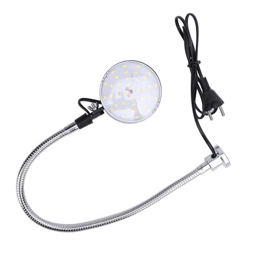 Walfront Luz LED Magnética de 1500 Lm para Máquinas con Cuello de Cisne Flexible Base Magnética 360° Giratoria para Torno Banco de Trabajo Máquina de Coser Parrilla Lámpara de Taller