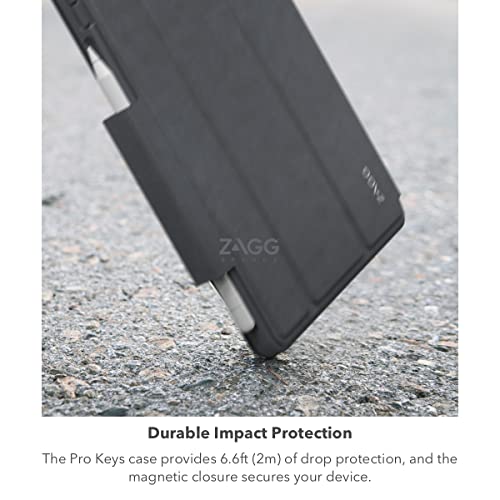 Image of ZAGG Pro Keys Wireless Keyboard & Detachable Case for iPad Pro 12.9 - Backlit Keys, Apple Pencil Holder, 6.6ft Drop Protection