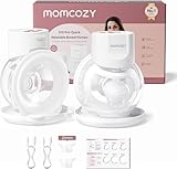 Momcozy Milchpumpe Elektrisch S12 Pro Quick, Freihändig breast pump electric, Tragbare Milchpumpe Elektrisch mit DoubleFit Hybrid-Brusthaube, Brustpumpe mit 3 Modi & 9 Stufen, 2er-Set, Weiß