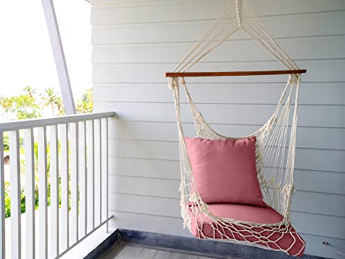 Vargottam Outdoor Deep Seat Patio Cushions Set 2Pcs Seat Set All Weather Replacement Cushion Patio Seat And Back Cushion Set 25"X25"X5" Inches-Pink #TOP2