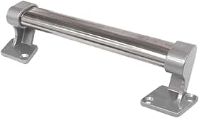 Puxador para portas de abrir e correr em aço inox 15cm 1un (Cinza)