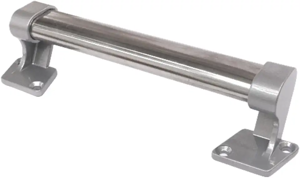 Puxador para portas de abrir e correr em aço inox 15cm 1un (Cinza)