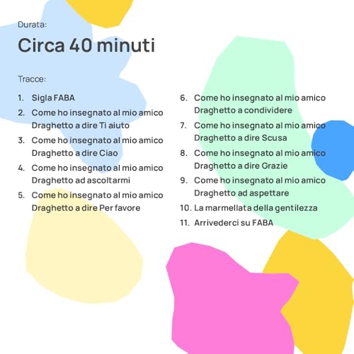 FABA Personaggio Sonoro - Lily e Draghetto. Educare alla gentilezza - Storie e fiabe sonore, Bambini e bambine 2-4 anni, Gioco Versione Italiana, Contenuto Educativo - 6