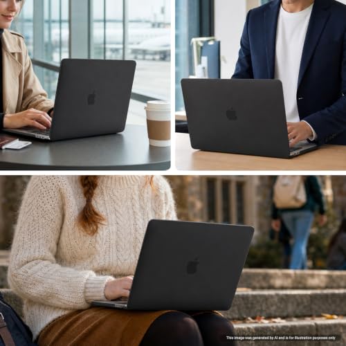 Image of MOSISO Compatible with MacBook Pro 13 inch Case M2 2025, 2024, 2023, 2022-2016 A2338 M1 A2251 A2289 A2159 A1989 A1708 A1706, Plastic Hard Shell&Keyboard Cover&Screen Film&Storage Bag, Black