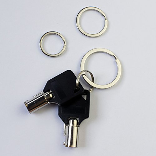 Flat Key Rings Key Chain Metal Split Ring 30Pcs (Round 3/4 Inch, 1 Inch And 1.25 Inch Diameter), For Home Car Keys Organization, Nickel Plated Silver #TOP4