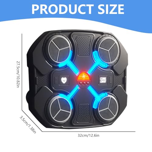 Image of Music Boxing Machine Kids, Smart Music Boxing Machine with Boxing Gloves,Musical Boxing Machine with Bluetooth,3-Level Speed,USB Charging,Boxing Machine Wall Mounted for Children Home Exercises