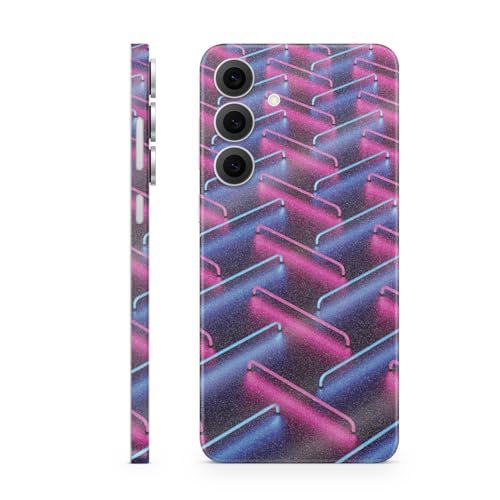 Glossy Glitter Phone Skin Compatible with Samsung Galaxy S25 FE - Neon Diamond - Premium 3M Vinyl Protective Wrap Decal Cover - Easy to Apply | Crafted in The USA by MightySkins