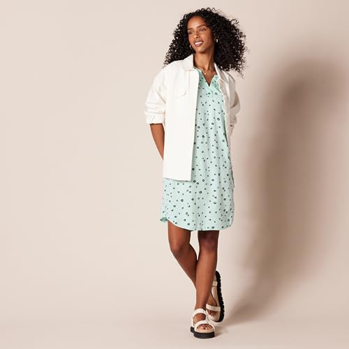 Image of Amazon Essentials Women's Sleeveless Woven A-line V Neck Shift Dress