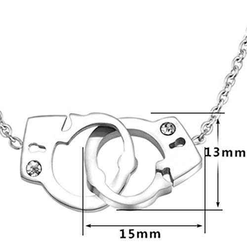 Jude Jewelers Stainless Steel Handcuff Infinity Interlocking Circle Collar Statement Necklace2