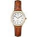 Timex Women's Easy Reader 25mm Watch – Gold-Tone Case White Dial with Honey Brown Croco Leather Strap