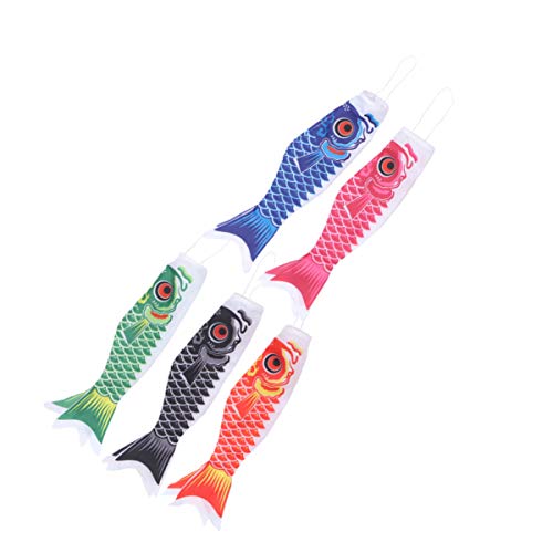 DOITOOL 5 peças de 40 cm japonesa Carpa Windsock Streamer Bandeira de peixe Kite Koinobori Decoração