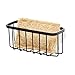 Price comparison product image iDesign 84707, Gia AA8 Sponge Holder, Stainless Metal Sink Organizer for Sponge and Pot Scraper, Matte Black Normal