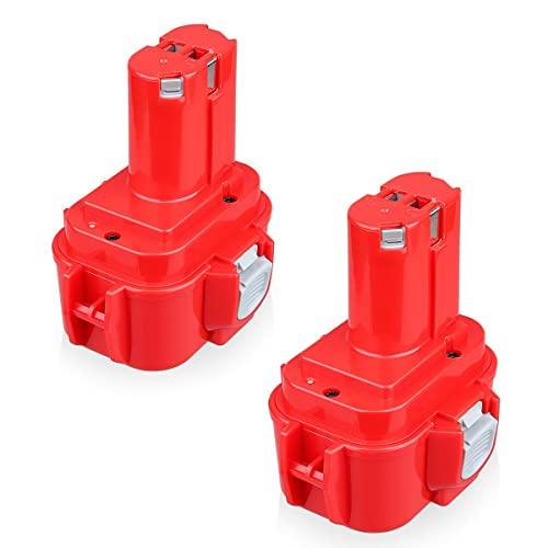 VANTTECH 2 Stück 9,6V 4,0Ah Ni-MH Ersatz Akku für Makita 9120 9122 9134 9135 9135A 9100A 9101A 9102 6261D 6207D PA09 9100 192019-4 192596-6 192638-6 193099-3 193156-7 Cover