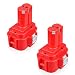 Produktbild VANTTECH 2 Stück 9,6V 4,0Ah NI-MH Ersatz für Makita 9120 9122 9134 9135 9135A 9100A 9101A 9102 6261D 6207D PA09 9100 192019-4 192596-6 192638-6 193099-3 193156-7