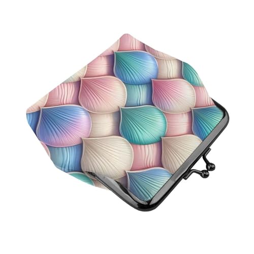 Pu Leather Buckle Coin Purse Magic-Mermaid-Fishscale-Pattern Girls Kiss-Lock Change Purse Wallets3