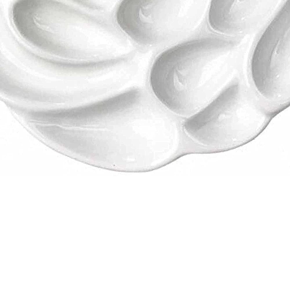 Akwarela płyta malarska, imitacja ceramicznego pudełka kolorów, paleta kolorów, paleta typu kwiat róży, ręcznie malowany obrazek (biały)