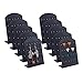 PandaHall Lot de 10 présentoirs à bijoux en PVC noir en forme de L pour boucles d'oreilles, 24 trous, 6,5 x 9,5 cm
