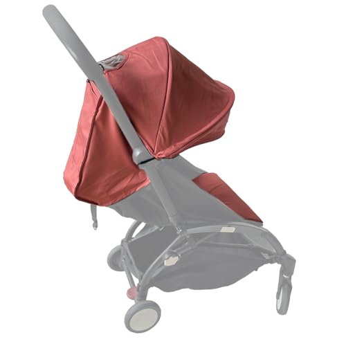 Feliliber Baby Stroller Seat Cushion and Canopy Compatible with Babyzen YOYO 2 and YOYO+, Pushchair Accessories Replacement Kit, Waterproof Double-Layer Fabric (Pink)