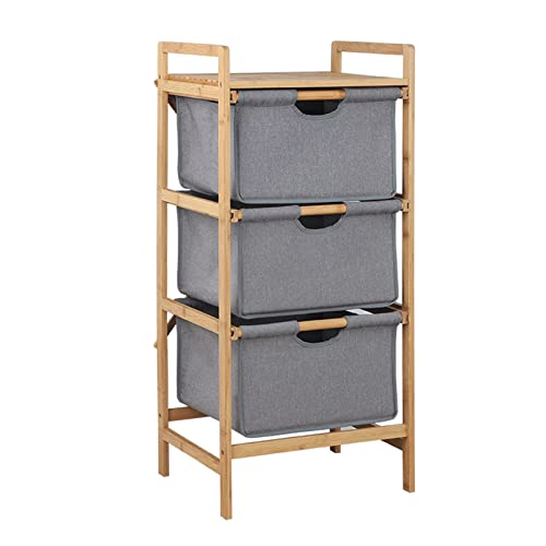 3 Tiers-Laundry Hamper, Multifunctional Laundry Hamper with Shelf, with 3 Sliding Sorter Bags, Large Top Shelf Laundry Bag for Bathroom, Dorm, Laundry Room