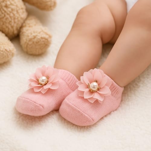 Image of SYGA NewBorn Baby's Regular Cotton Socks (Pack Of 3) For 0-12 months