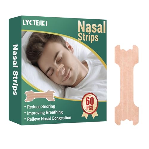 60 Pcs Tiras Nasales Antironquidos, Nasal Strips Para Facilitar La RespiracióN Durante El SueñO, Antirronquidos Para Dormir, Alivia InstantáNeamente La CongestióN Nasal (Marrón)