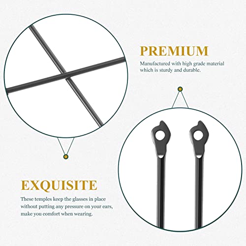 Uonlytech 1 Par De Haste De Substituição De Óculos De Metal Óculos Braços Pernas Kit De Reparo De Óc