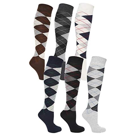 Soxy Men's Argyle Knee High Socks Cover