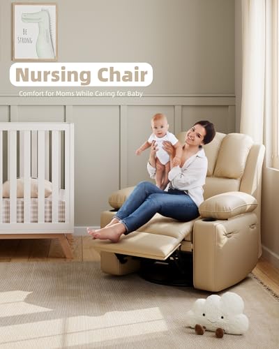 Sillón reclinable manual piel sintética crema miniatura 6
