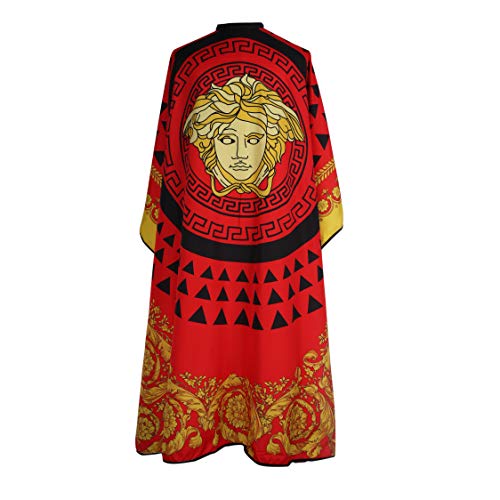 Barber Cape for Men Hair Cutting Cape Waterproof Professional Salon Cape with Snap Closure Salon Cutting Cape Barber Hairdressing Cape Size:65" x 57" (Red)