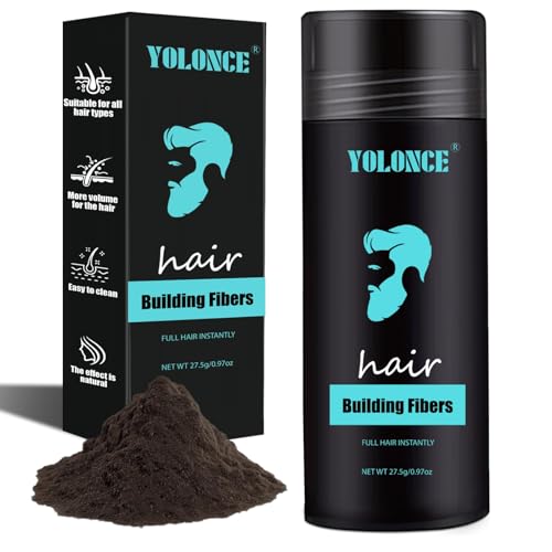Cabello Fibras Polvo,Unisex capilares voluminizador polvos,Polvo engrosante para el cabello,3 colores disponibles,Efecto inmediato y aspecto natural,Llena y engrosa su Cabello,Marrón oscuro