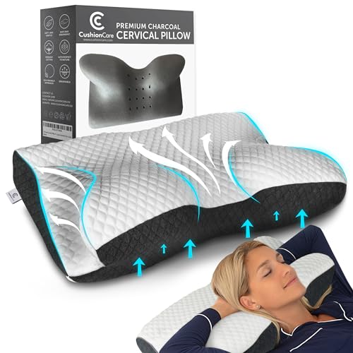 Premium Cervical Neck Pillow for Pain Relief Sleeping – Bamboo Ch...