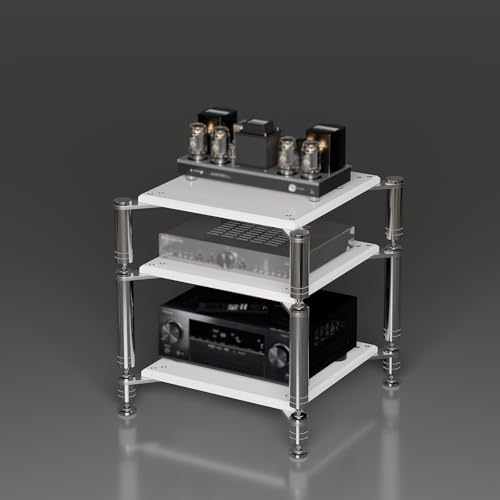 Support audio vidéo anti-vibration à étagère ouverte pour salon