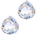 PREMIUM CRYSTAL SUNCATCHER: Jeder Ball ist fein gearbeitet und könnte die Sonnenstrahlen in viele Regenbogen verwandeln. Oben ist ein Loch für die durchgesteckte Schnur gebohrt