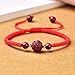 Xinpowwo Handmade Cinnabar Couple Bracelet Good Luck Bracelet Protection Bracelet Feng Shui Cinnabar Bracelet