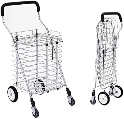 ショピングカート 買い物カート 360°回転 折りたたみ アルミ製 軽量 静音 家庭用 大容量 荷物運ぶ