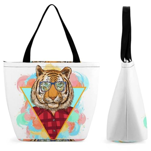 Grand sac de shopping coloré et fonctionnel pour femme active