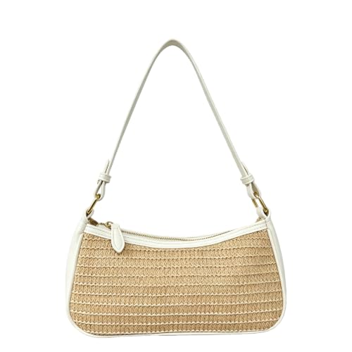 Image of Shoulder Bags for Women Leather Hobo Sling Tote Handbag Retro Clutch Purse with 2 Removable Straps and Zipper Closure