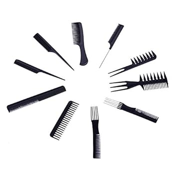 Syga Set Of 10 Professional Hair Cutting & Styling Comb Kit