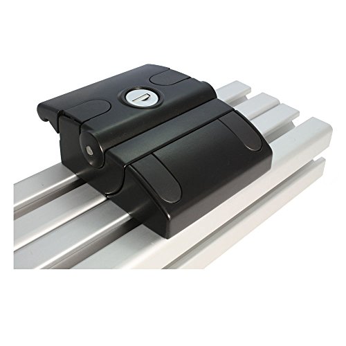 3D24 eu Fallen Closure Compact, gleichschließend, Aluminium, schwarz verpulvert