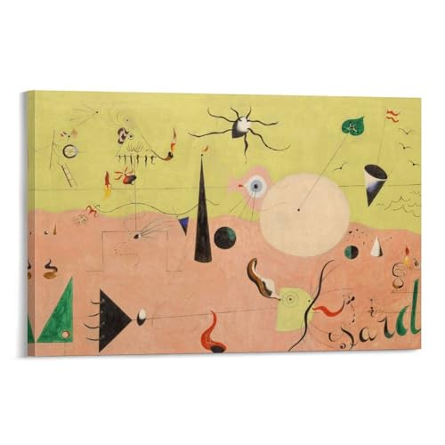 Impression sur toile Joan Miró Le chasseur 20x30 cm décor