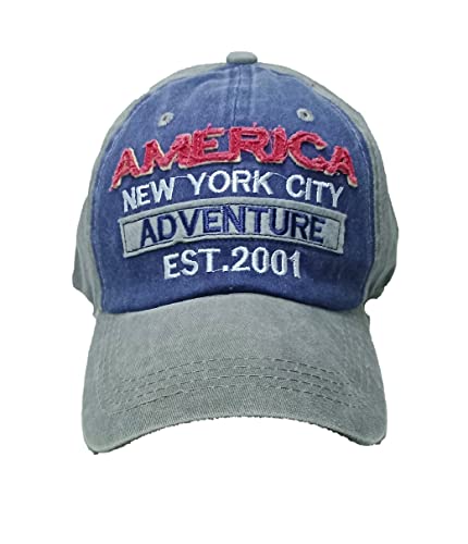 Image of Adjustable Soft Cotton Denim Cap for Men Women Baseball Vintage Washed Distressed Hats Adjustable Stylish Cap Regular Fitted