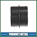 Motoforti Car Air Ducting Connector Straight Air Heater Duct Joiner Connector Pipe 2.36'' 60mm OD Plastic Black Long-Lasting