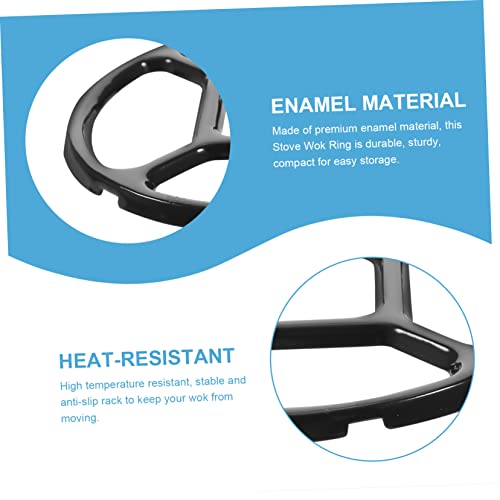 Mikinona 2 Peças Suporte Auxiliar Para Panela Pequena Suporte De Fogão A Gás Wok Trivet Range Grade