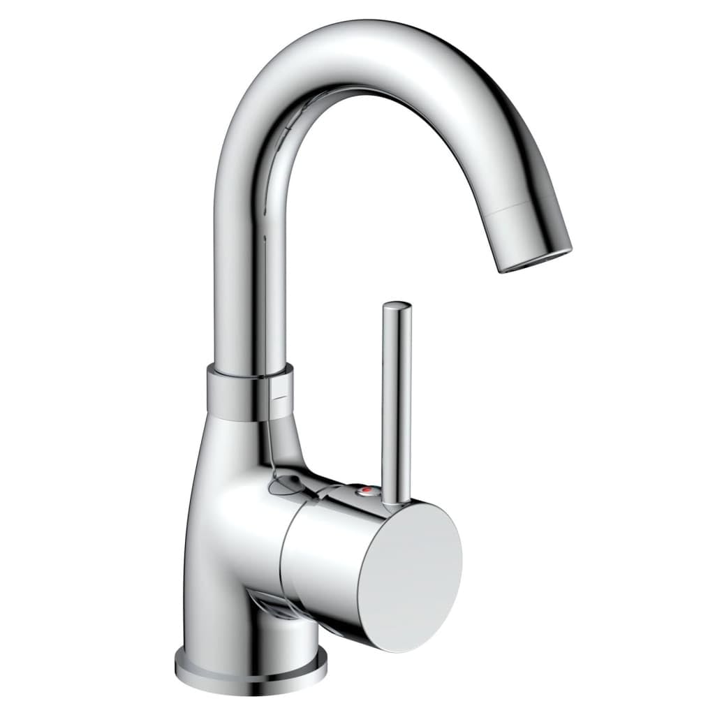 Eisl Chrome Ni075futcr Futura Washbasin Tap Fitting With Energy-Saving Function Cold Start Curved Spout