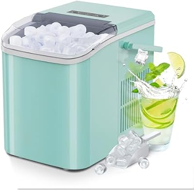 OLIXIS Portable Countertop Ice Maker with Self-Cleaning Function