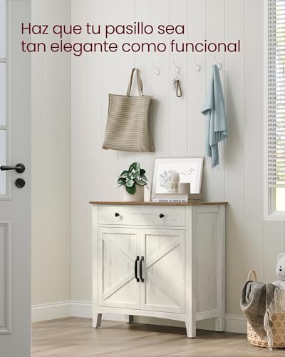 Aparador y armario de cocina de 40 x 80 x 80 cm con estante regulable para salón y comedor 5