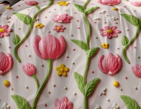 Image of DECOR2ADMIRE 300 TC Premium 7D Print Super King Size Cotton Bedsheet Set with 2 Pillow Covers | Ultra Soft 108 inch x 108 inch | Elegant Floral Designs (Soft Pink Floral)