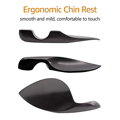 Entemah 4/4 Violin Accessory Parts Set Ebony with Tailpiece Chin Rest End Pin Tuning Pegs