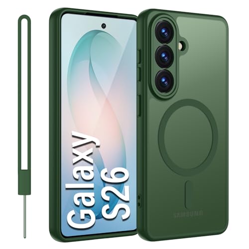 Coque pour Samsung Galaxy antichoc verte avec protection complète objectif compatible MagSafe