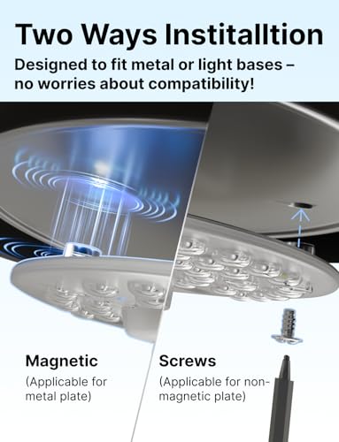 Image of 4-Inch LED Ceiling Fan Light Kit Replacement, LED Light Engine Retrofit Panel, 6000K Daylight, Dimmable Circular LED Module for Flush Mount Ceiling Light, Magnetic Fast Installation, CRI 90+